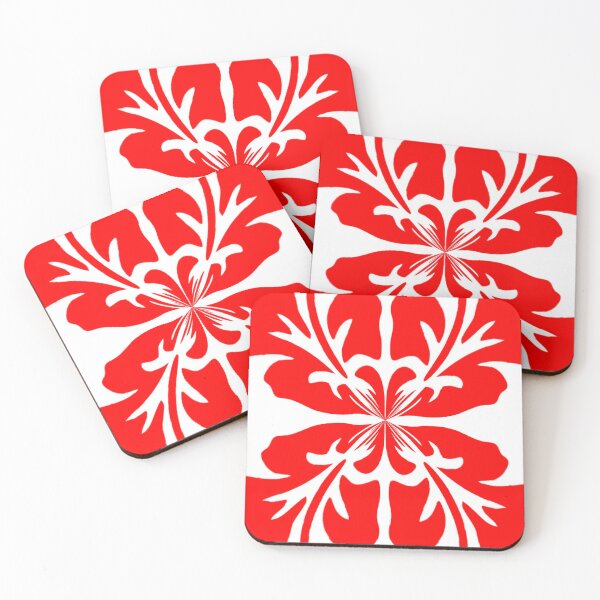 Item preview, Red and white tropical island floral Leaf design  designed and sold by Coexist In Tee's .