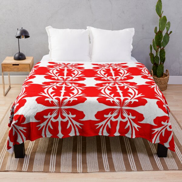Item preview, Red and white tropical island floral Leaf design  designed and sold by Coexist In Tee's .