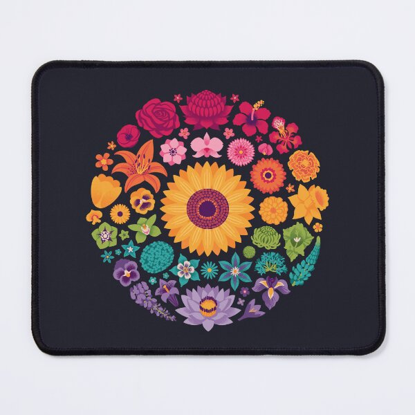 Item preview, Floral Rainbow (dark) designed and sold by Wayne Minnis.