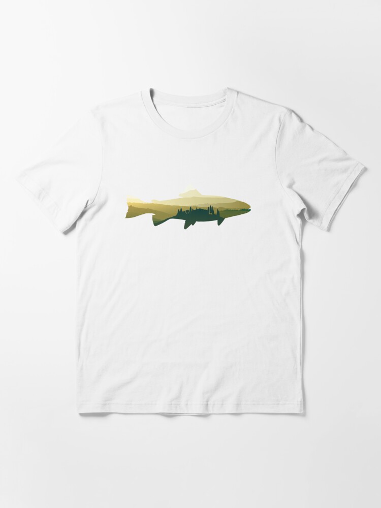 Fish and Mountain shirt, Fisherman Shirt, Mountain Shirt, Fishing Shirt, Fish  Shirts, Nature Shirt Essential T-Shirt for Sale by Nathan Carter
