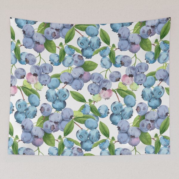 Item preview, Blueberry Fruit Branches Pattern designed and sold by silviaol.