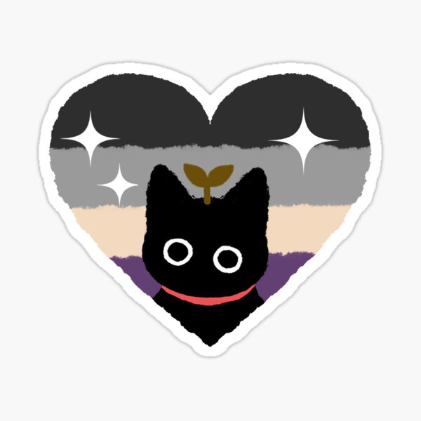 Item preview, Lilcat Heart Asexual designed and sold by fruitblush.
