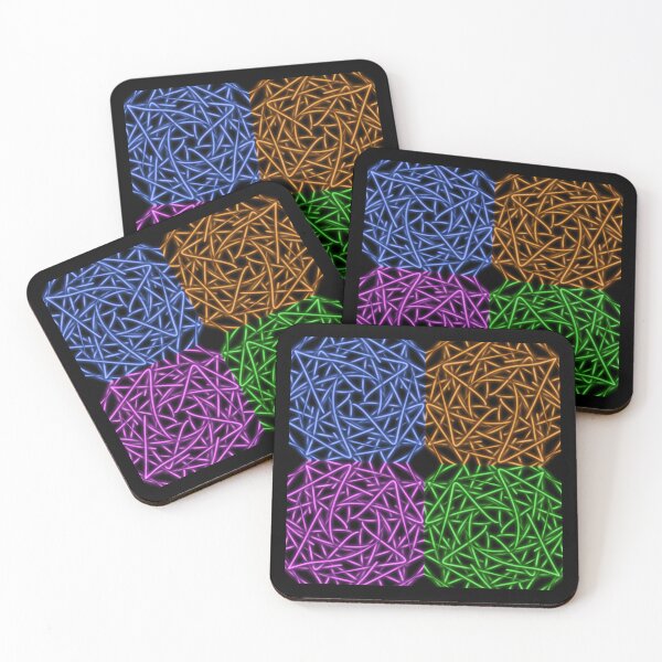 Item preview, Tangle pattern, colorful pop art abstract pattern designed and sold by Meo Design.