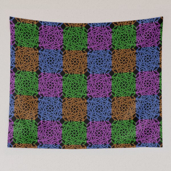 Item preview, Tangle pattern, colorful pop art abstract pattern designed and sold by Meo Design.