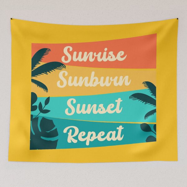 Item preview, Sunrise sunburn sunset repeat, beach funny ocean vacation, travelling lover, vacation designed and sold by SGS-.