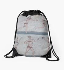 Bikini Girls Mosaic - Villa Romana del Casale Drawstring Bag