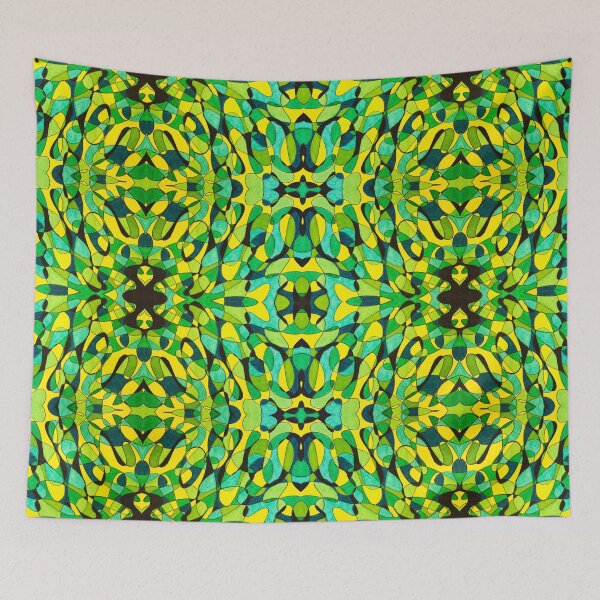 Item preview, Abstract Yellow, Green, and Black Drawing designed and sold by Creative-Voyage.