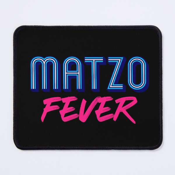 Item preview, Matzo Fever Jewish Culture Blue Pink 70s Slogan designed and sold by JessicaAmber.