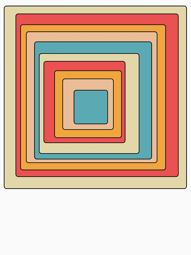 Thumbnail 4 of 4, Tank Top, Retro Rounded Rectangles designed and sold by Texterns.