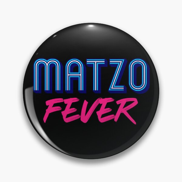 Item preview, Matzo Fever Jewish Culture Blue Pink 70s Slogan designed and sold by JessicaAmber.