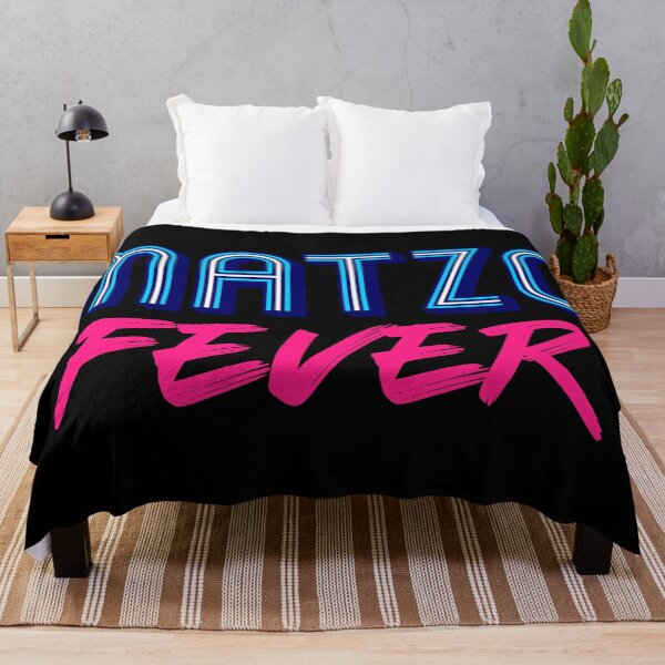 Item preview, Matzo Fever Jewish Culture Blue Pink 70s Slogan designed and sold by JessicaAmber.