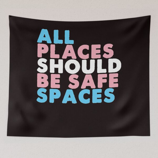 Item preview, All Places Should Be Safe Spaces - Trans Pride Classic T-Shirt designed and sold by DebraCos.