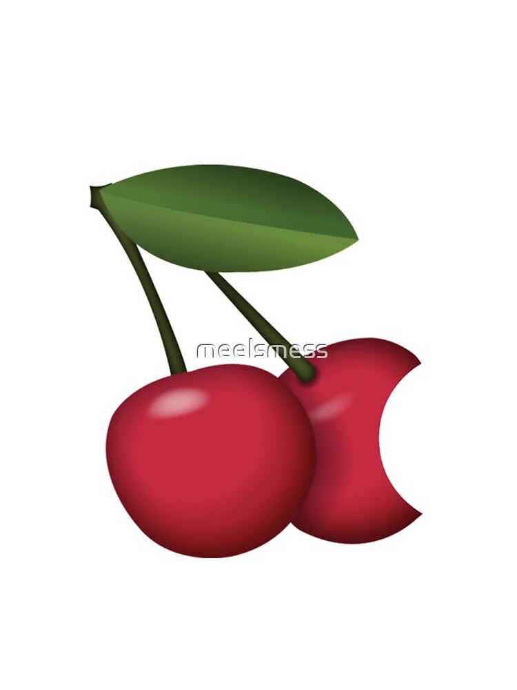 "Cherry emoji Apple bite" iPhone Case & Cover by meelsmess Redbubble