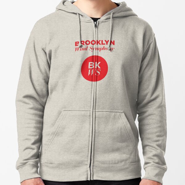 BKWS centered circle with words Zipped Hoodie