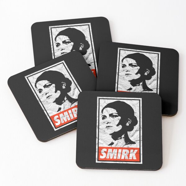 Item preview, Priti Patel Smirk (Black Worn Look) designed and sold by politicalamity.