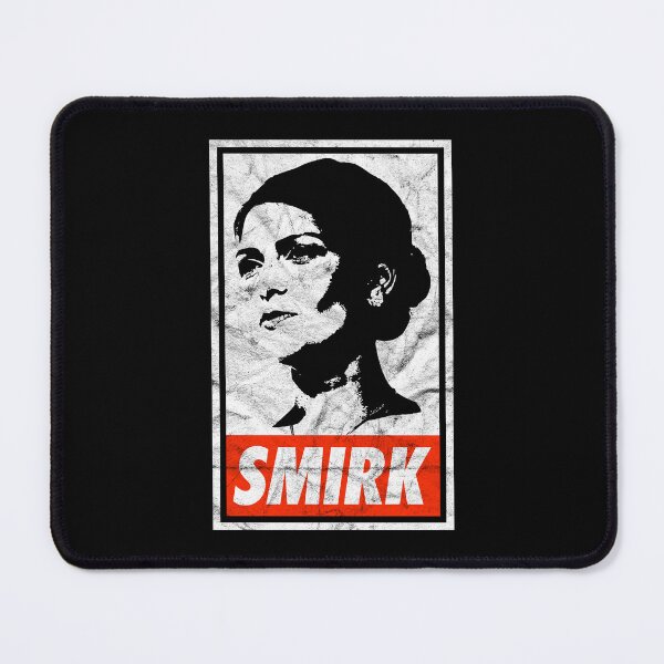 Item preview, Priti Patel Smirk (Black Worn Look) designed and sold by politicalamity.