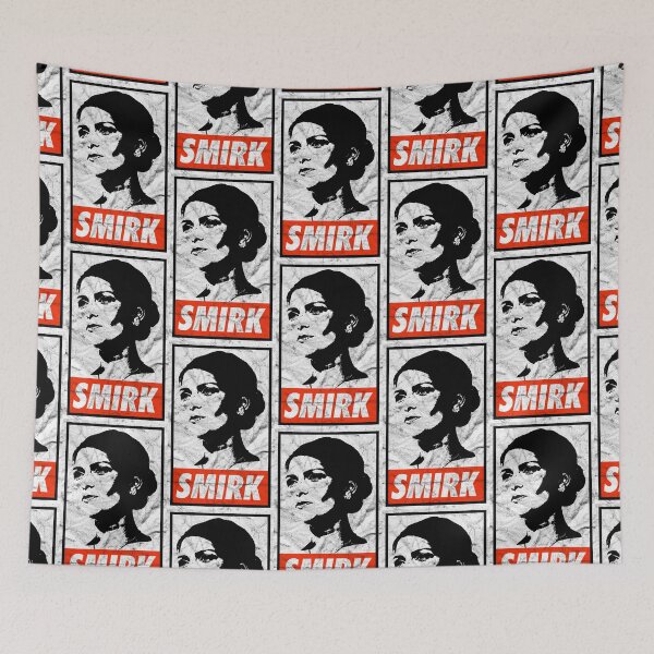 Item preview, Priti Patel Smirk (Black Worn Look) designed and sold by politicalamity.