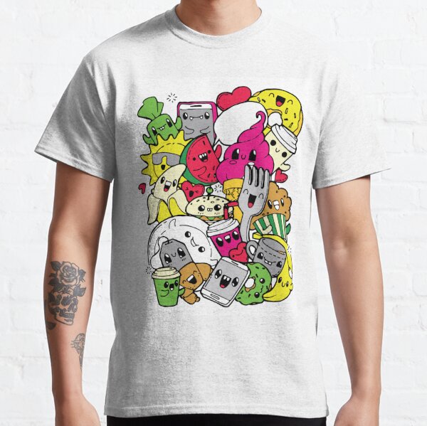 Cute Food Doodles T-Shirts | Redbubble