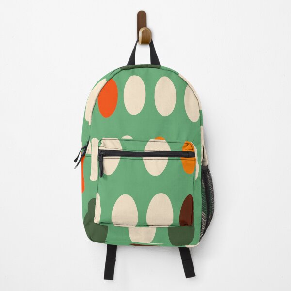 Item preview, Retro Orange And White Oval Pattern On Green designed and sold by DEC02.