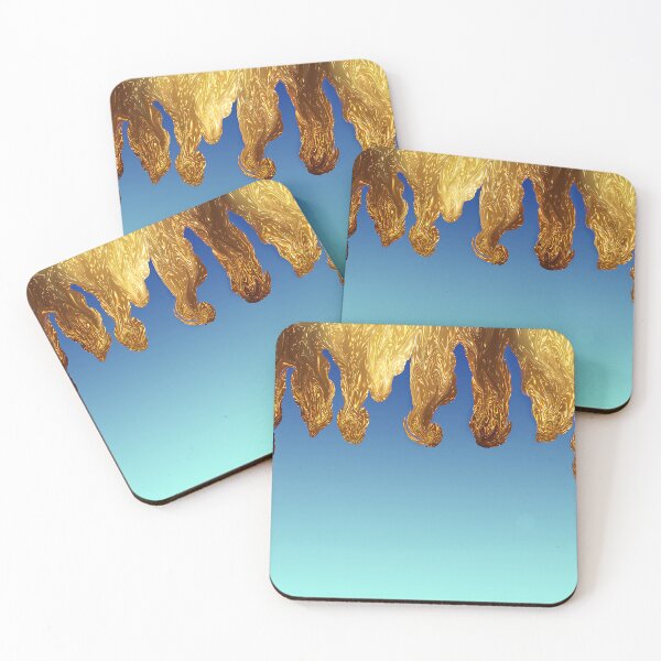 Item preview, Blue Gold Glitter Gradient Ombre Sombre Abstract ,luxury, glam, girly, glitter, abstract, sparkle, shiny,  aqua blue,golden, designed and sold by Tamas Das.