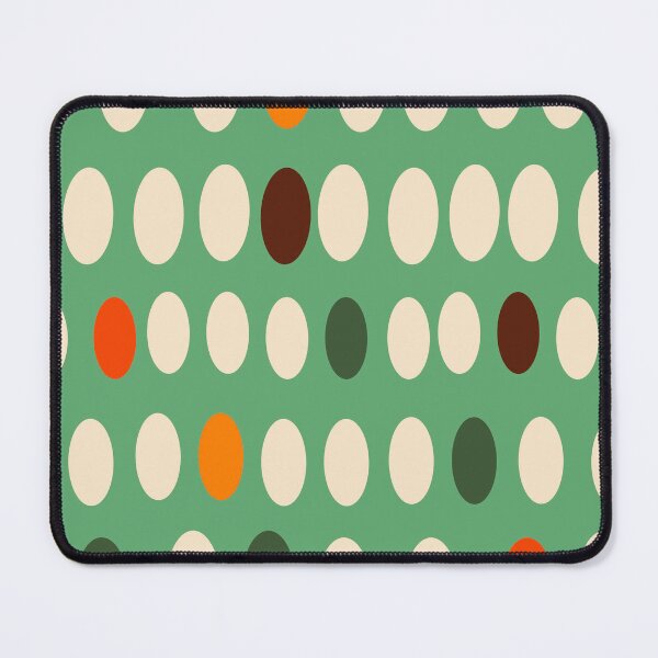 Item preview, Retro Orange And White Oval Pattern On Green designed and sold by DEC02.