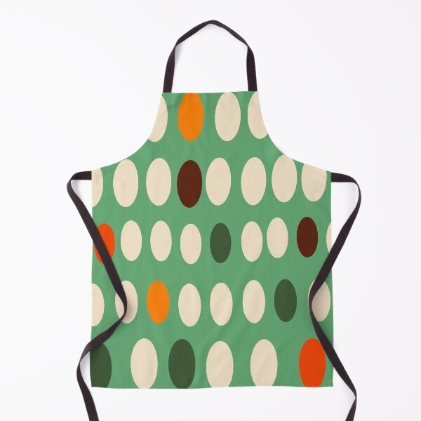 Item preview, Retro Orange And White Oval Pattern On Green designed and sold by DEC02.
