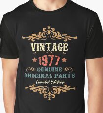 40th Birthday Tshirt Vintage 1977 Genuine Original Parts Limited Edition Graphic T-Shirt
