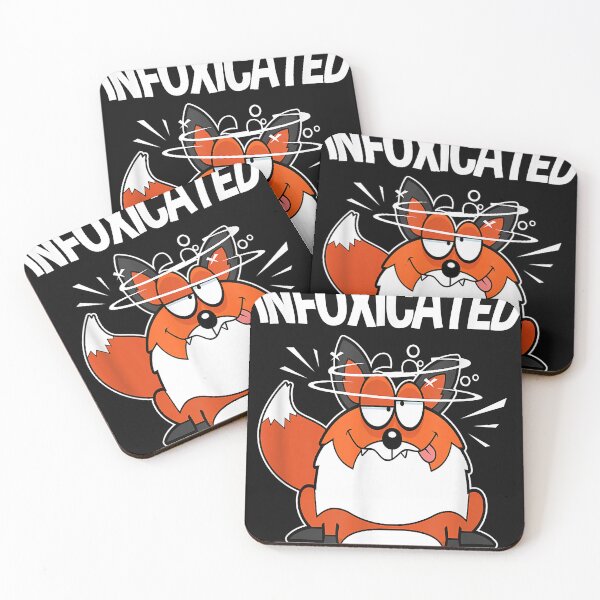 Item preview, InFoxesicated Foxes Pun Funny Drunk Drinking Party Bar Humor 1533 designed and sold by pensashcosten5m.