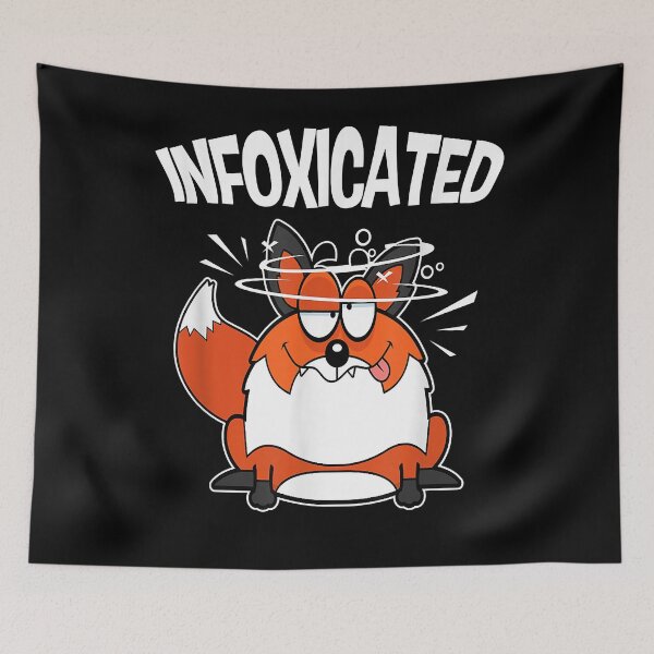 Item preview, InFoxesicated Foxes Pun Funny Drunk Drinking Party Bar Humor 1533 designed and sold by pensashcosten5m.