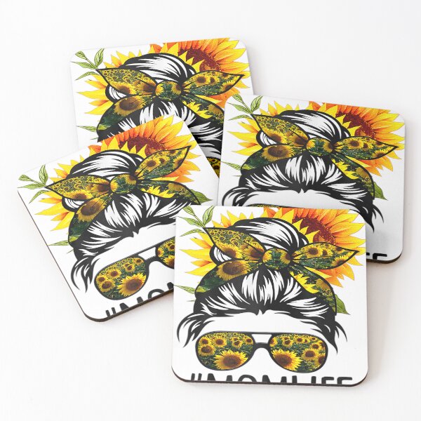 Item preview, Mom Life Messy Hair Bun Sunflower Women Mothers Day  designed and sold by ashakuparo.