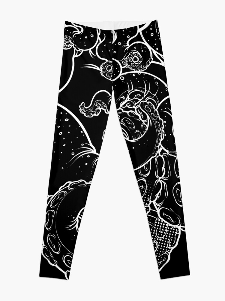 Alternate view of Cthulhu (B&W Version II) Leggings