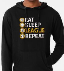 League Of Legends Eat Sleep League Repeat Funny Gifts Lightweight Hoodie