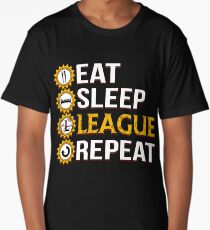 League Of Legends Eat Sleep League Repeat Funny Gifts Long T-Shirt