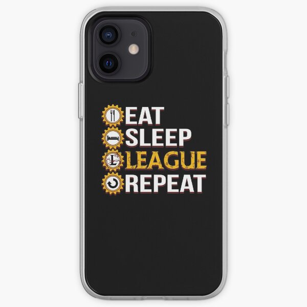 League Of Legends Mangez Sleep League Répétez des cadeaux drôles Coque souple iPhone