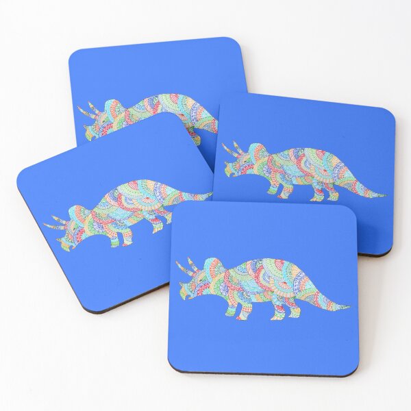 Item preview, Bright Pattern Triceratops doodle  designed and sold by SilverBirch14.