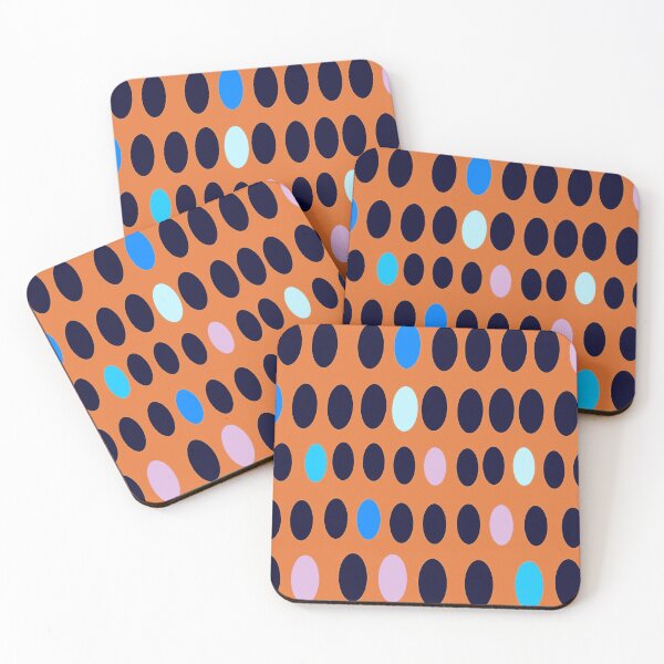 Item preview, Retro Blue, Pink And Black Pattern On Orange designed and sold by DEC02.