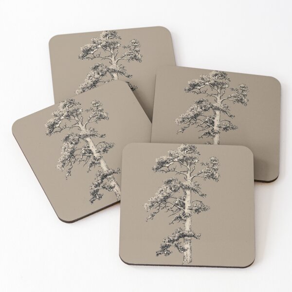 Item preview, Pine tree vintage sketch altered art designed and sold by DelynCreates.