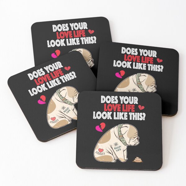 Item preview, Bulldog Unhappy Miserable with love life. designed and sold by studiohfy.