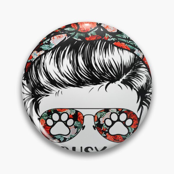 Item preview, Kinda Busy Being A Dog Mom Messy Bun designed and sold by ashakuparo.