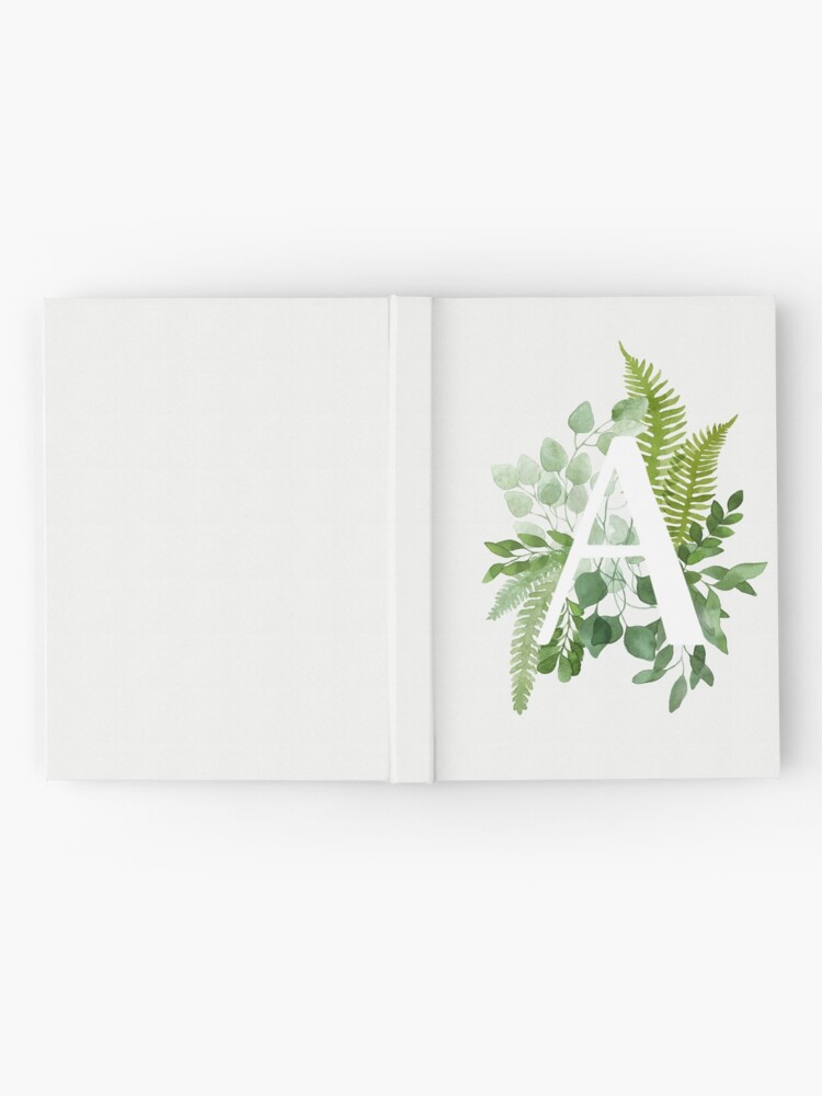 Alternate view of Floral Letter A Hardcover Journal