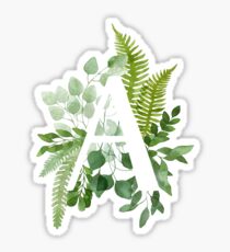 Floral Letter A Sticker