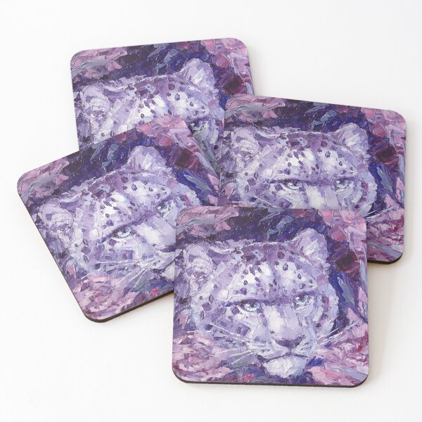 Item preview, Snow leopard and roses designed and sold by LunarFerns.
