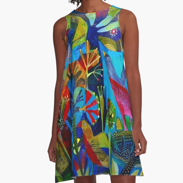 Bright garden. A-Line Dress