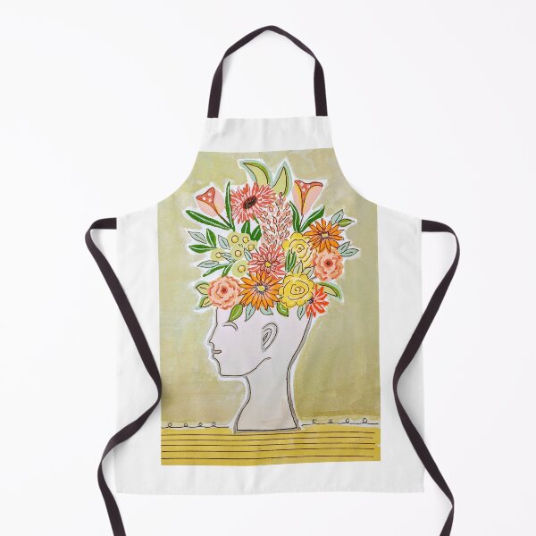 Item preview, Head of Flowers gouache and ink painting designed and sold by Linsey Kerin.