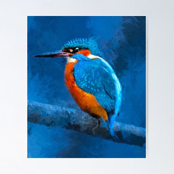 Item preview, Cute Kingfisher Bird, Common Kingfisher, Blue Eared Kingfisher, Alcedo Atthis King Fisher designed and sold by Paintcorner.