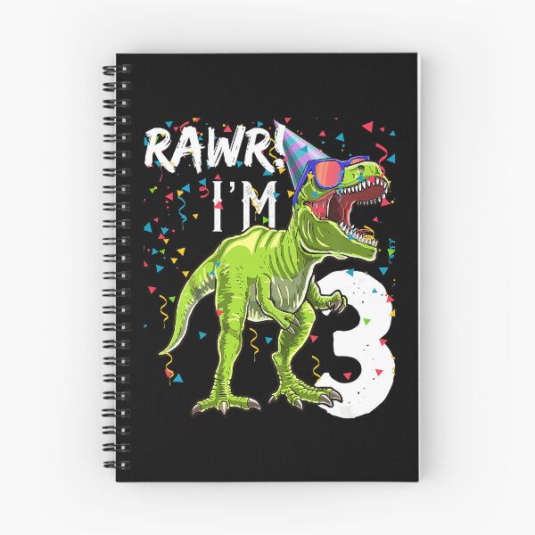 Item preview, Kids Rawr Im 3 3rd Birthday T Rex Dinosaur 3 Year Old Party Gift designed and sold by HugheDemeyer.