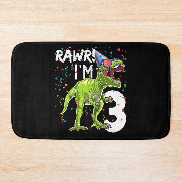 Item preview, Kids Rawr Im 3 3rd Birthday T Rex Dinosaur 3 Year Old Party Gift designed and sold by HugheDemeyer.
