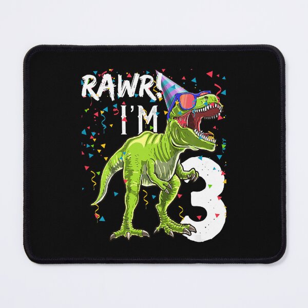 Item preview, Kids Rawr Im 3 3rd Birthday T Rex Dinosaur 3 Year Old Party Gift designed and sold by HugheDemeyer.