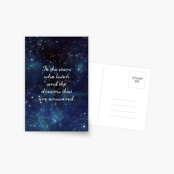 ACOMAF To the stars who listen Postcard
