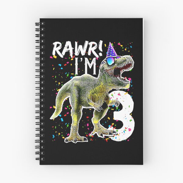 Item preview, Kids Rawr Im 3 3rd Birthday T Rex Dinosaur 3 Year Old Party Gift designed and sold by HugheDemeyer.